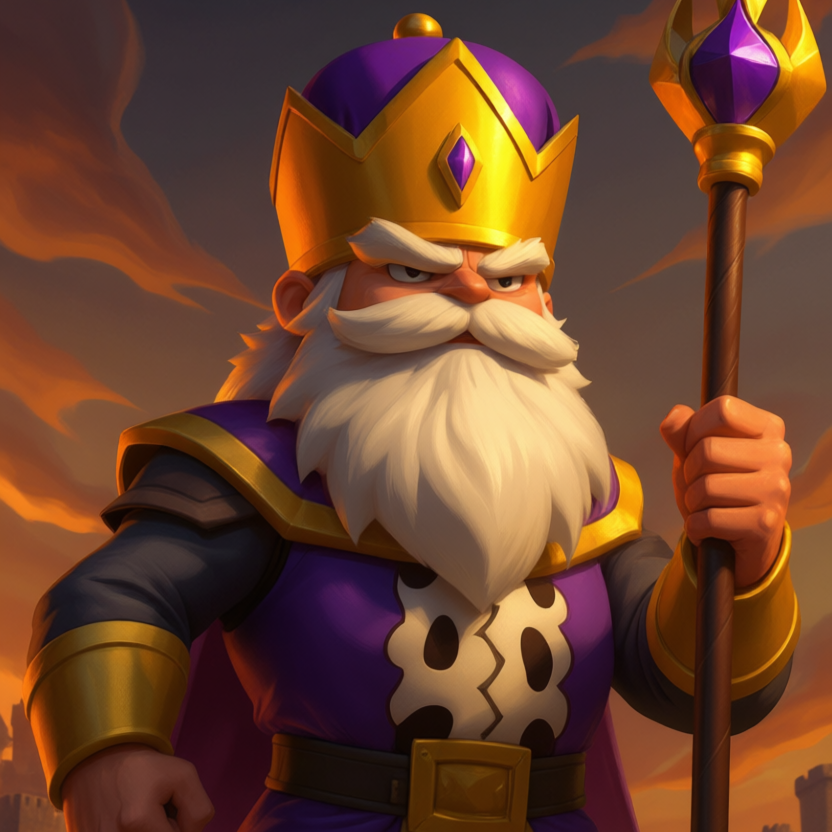 Castle Crasher Characters - King with royal crown and scepter